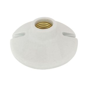 Portalámpara de porcelana 4” blanco  EL-000031